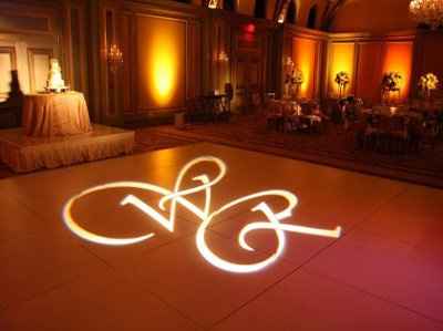 Special lighting/Monogram on dance floor!
