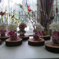 Burlap and Fabric flowers