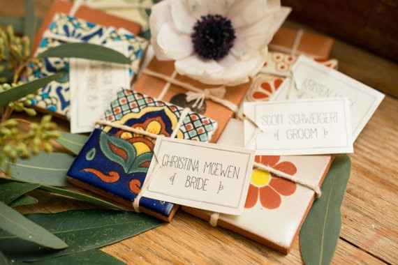 DIY favors and centerpiece flowers