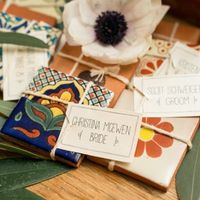 DIY favors and centerpiece flowers