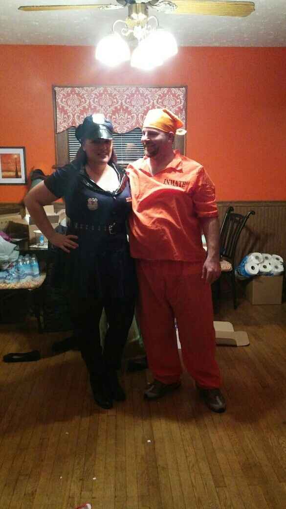 Happy Halloween post a pic of you and your fiancé in costumes