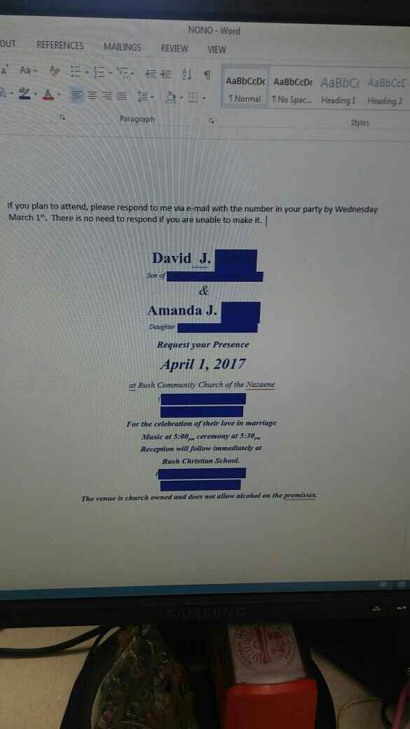 Classy invite---Email style!