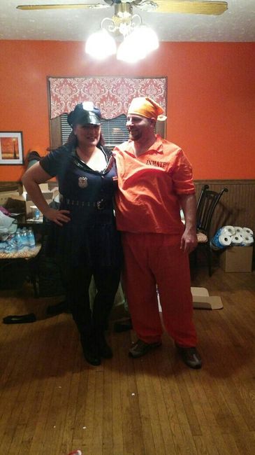 Happy Halloween post a pic of you and your fiancé in costumes