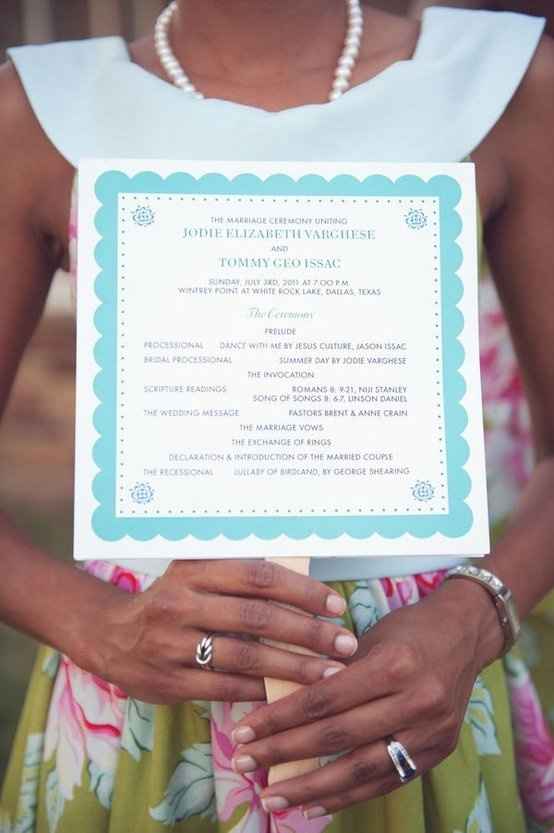 Wedding Program Fans