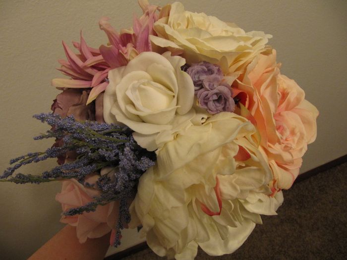 DIY Bouquets with fake flowers.