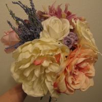 DIY Bouquets with fake flowers.