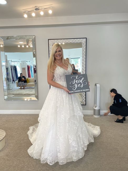 How many dresses did you try on before you found the one? 2