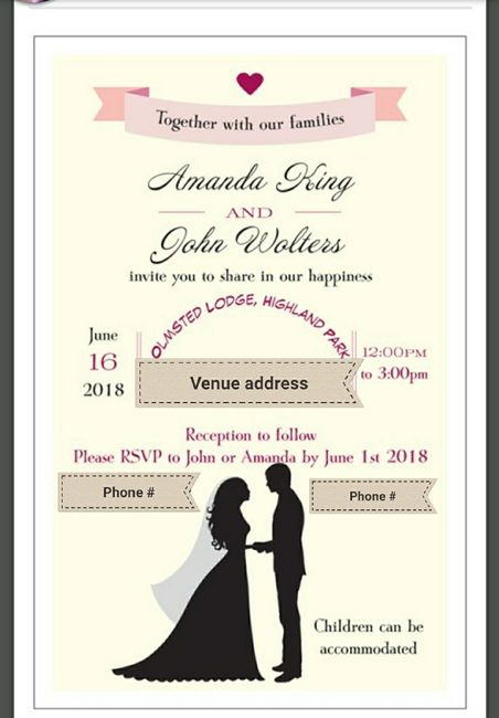 Wedding invite & Rsvps - 1