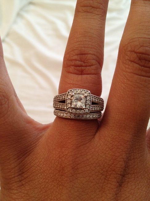Post your engagement rings... after the wedding band was added!