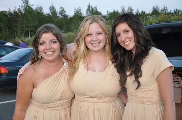 Bridesmaid complaining her dress shows too much arm