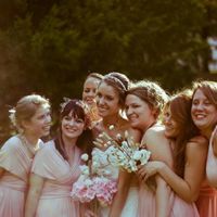 Bridesmaid complaining her dress shows too much arm