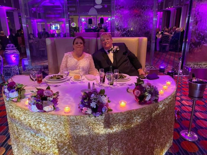 Repurposing Ceremony and Bouquets for Head Table 1