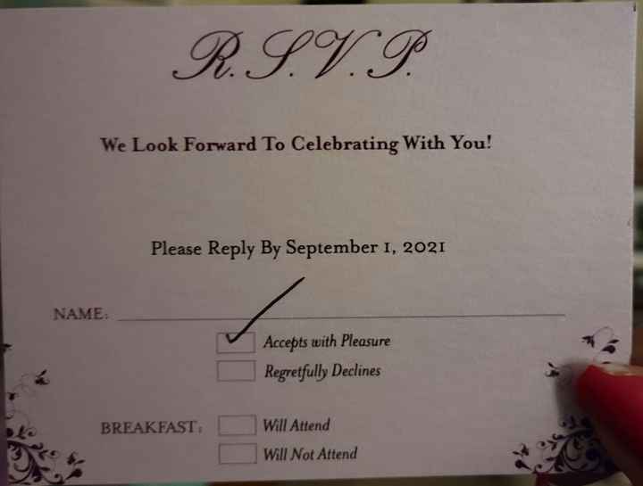 Number Your Rsvp's - 1