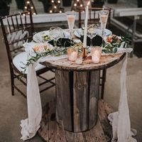 Gauze Runners on Round Tables - 1