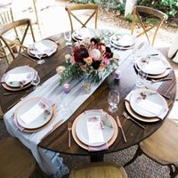 Gauze Runners on Round Tables - 2