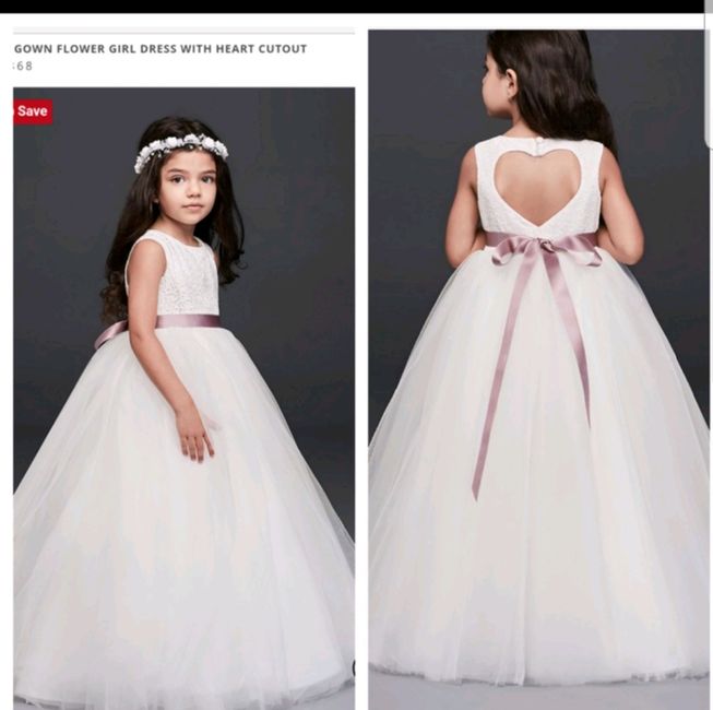 Flower Girl's dress with blue sash