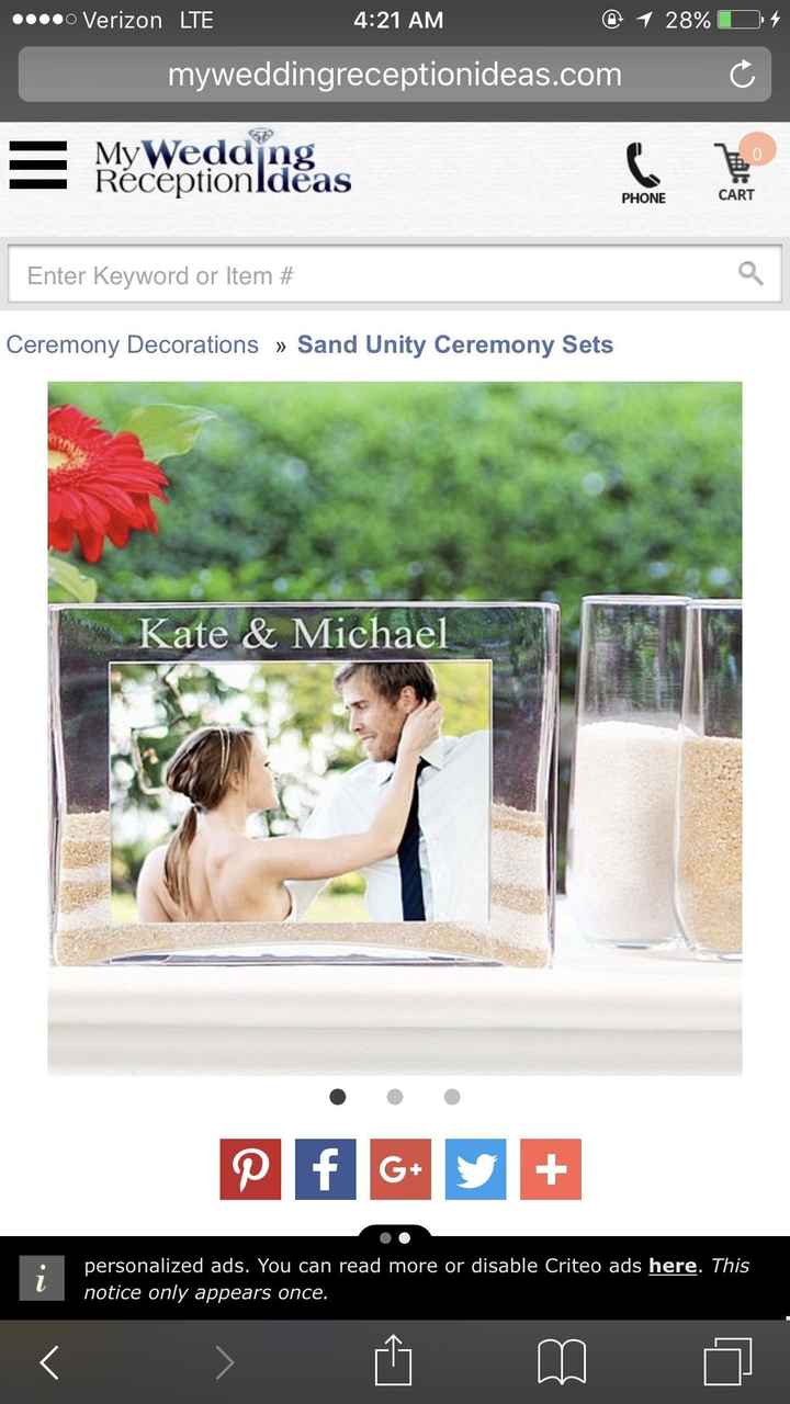 Unity Sand ceremony