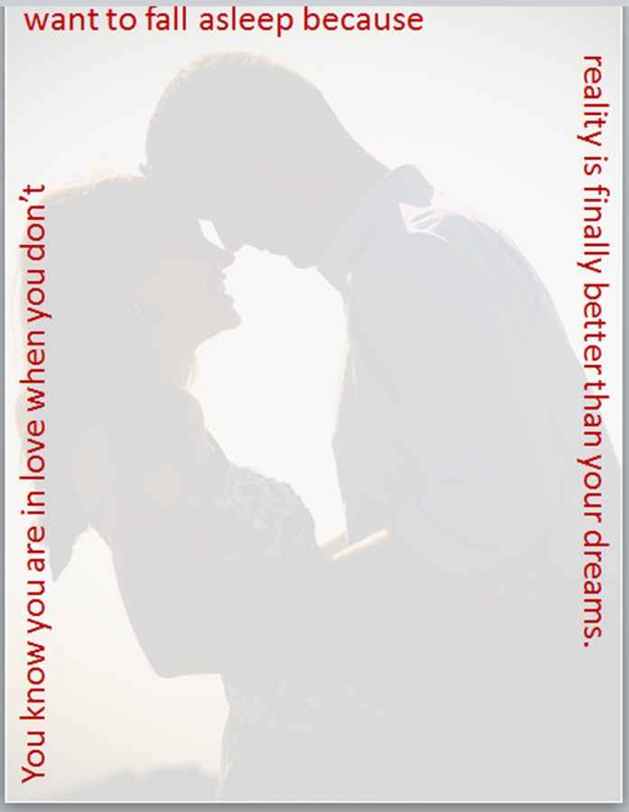 Love letter instead of first look?