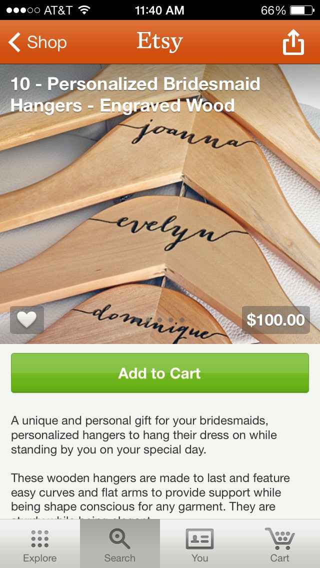 Bridal party hangers??