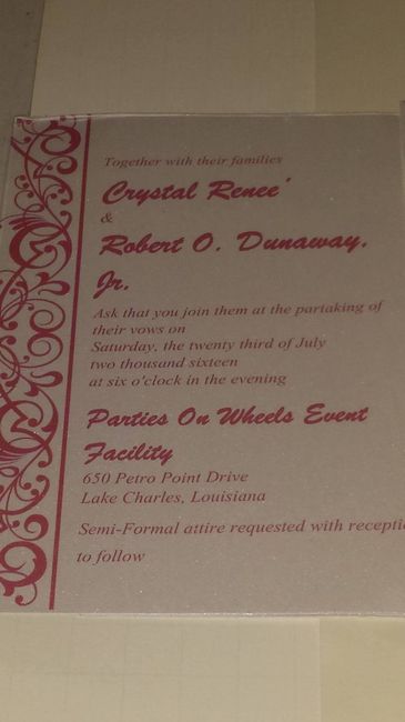 My invitation