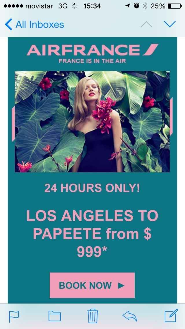Tahiti Honeymooners: Flight Sale PSA