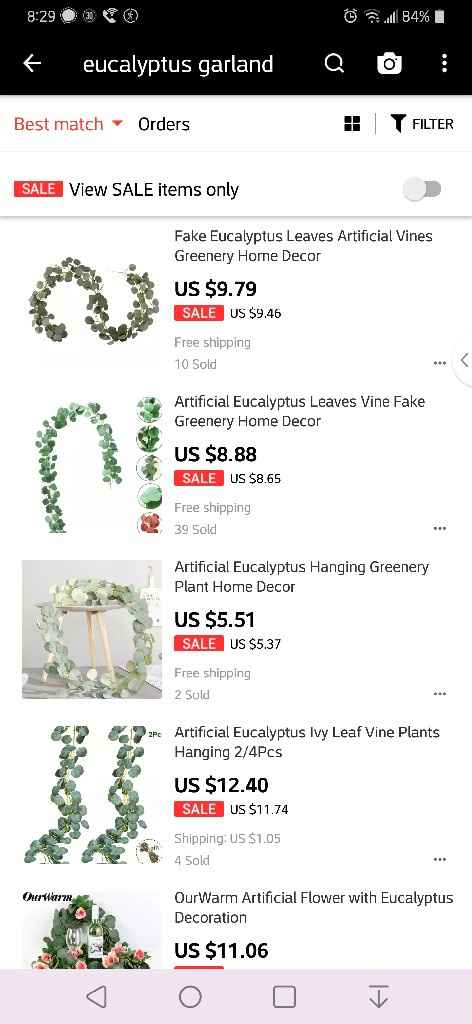 Best place for faux eucalyptus garland or just flowers - 1