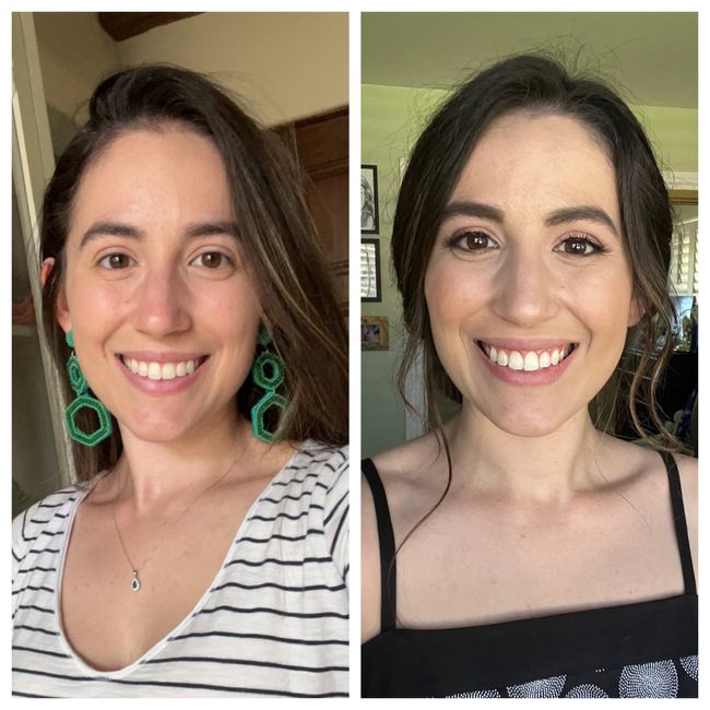 Did you take before and after photos of your wedding makeup? - 1