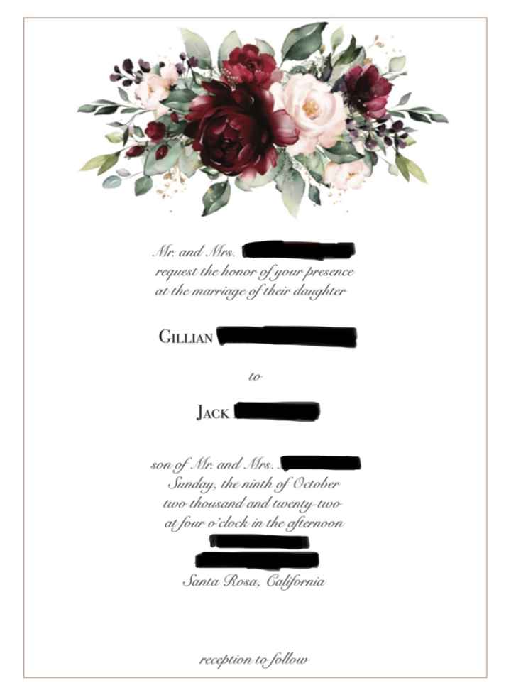 Show me your invitations! - 1