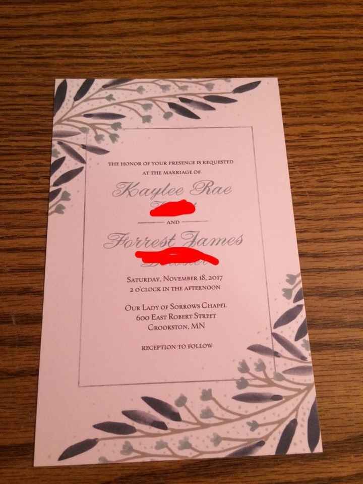 Invitations are in!