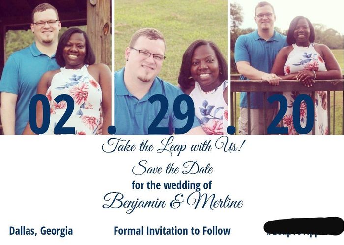 How many pictures did you use on your Save the Dates? 6
