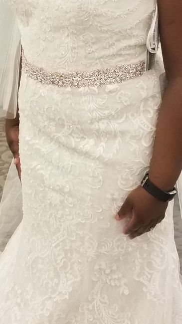 Ivory or White sash on white wedding dress? 2