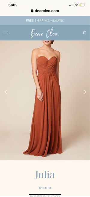 Burnt orange bridesmaid dresses 2