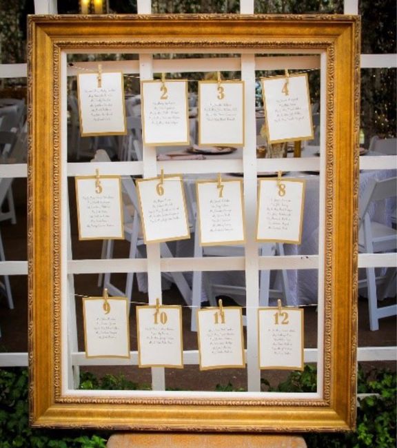 Simple diy table seating chart for guests / destination wedding 1