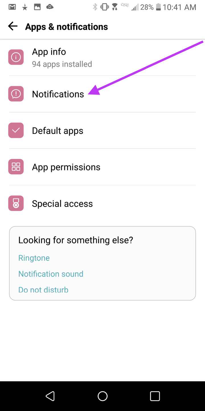 Then click into Notifications settings