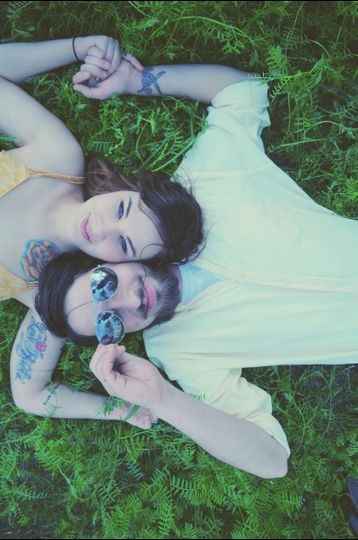 couple in the grass