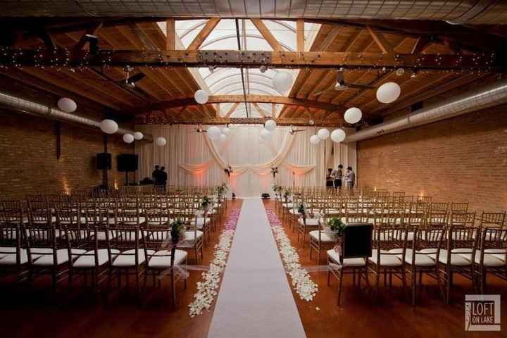 decorated ceremony space