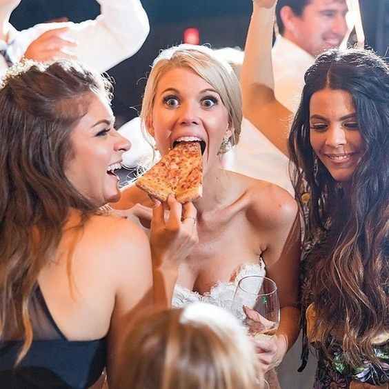 An enthusiastic late night snack moment?