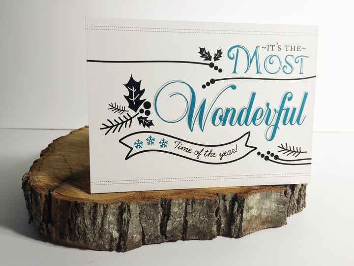 holiday card from the couple