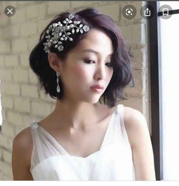 i have very short hair and need ideas for the wedding. - 1