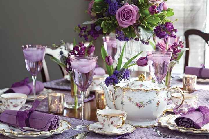 Purple tea party inspo
