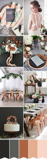 Bronze tones can punch up a black and white pallet