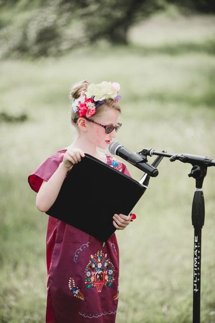 Who will do a reading at your ceremony? 1