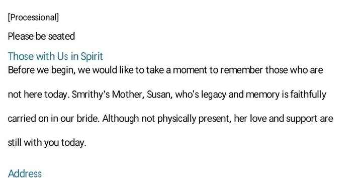 Honoring the departed wife?