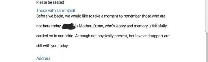 How do you incorporate deceased parents in wedding?