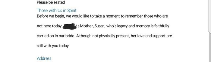 How do you incorporate deceased parents in wedding?
