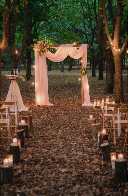 Ceremony Background is a Hottub Gazebo.. Help! 3
