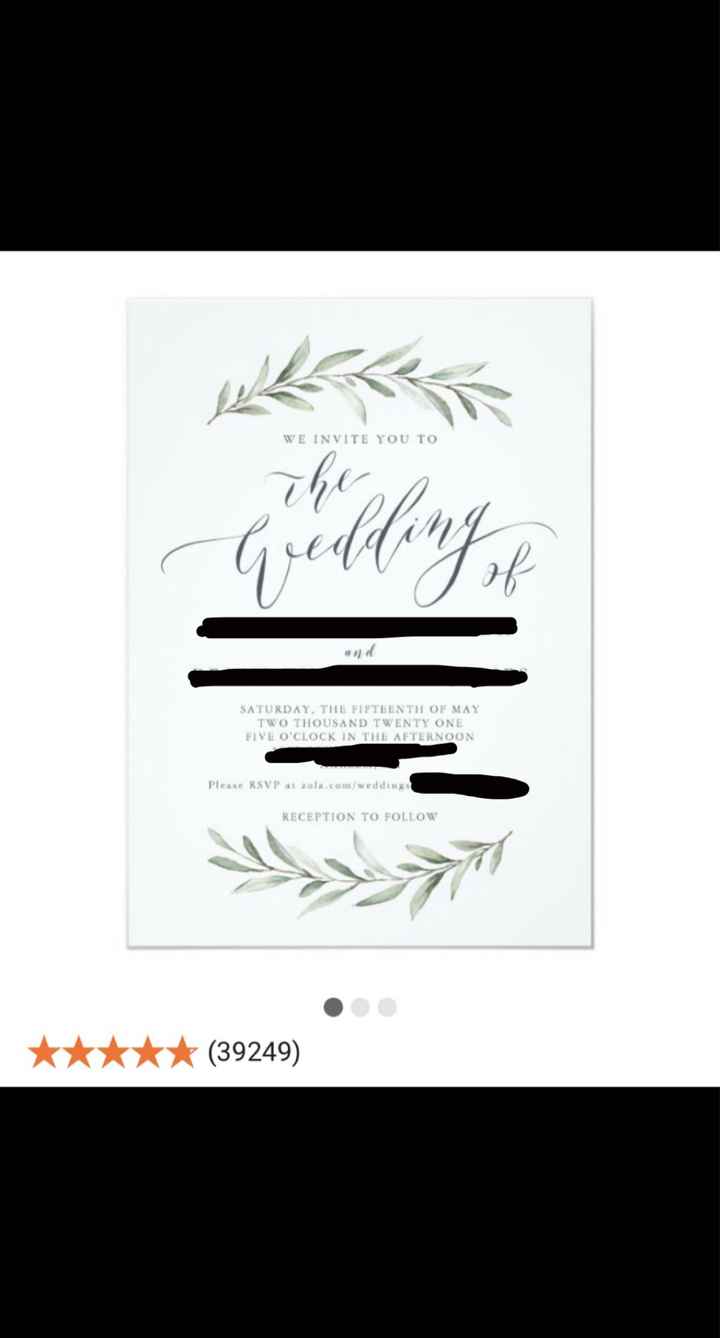 Help me pick my invitations! - 1