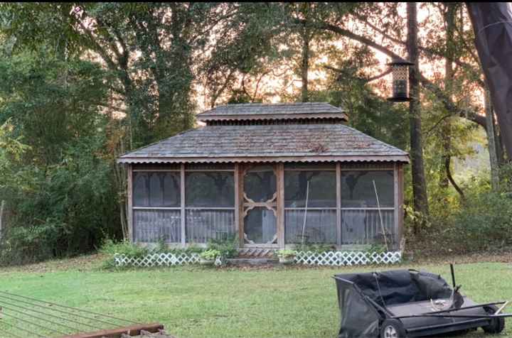 Ceremony Background is a Hottub Gazebo.. Help! - 1