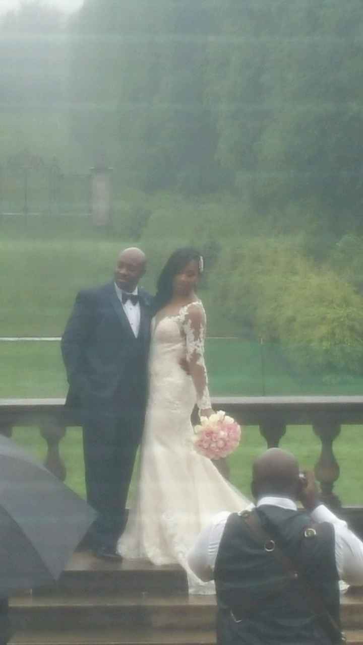 Let's see some pictures of your rainy wedding day!