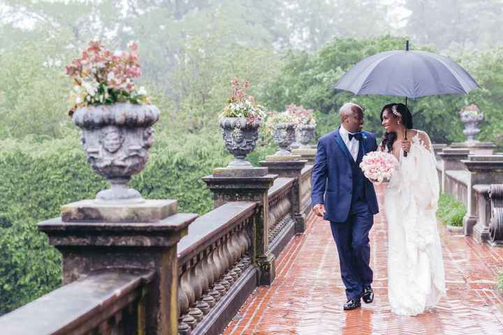 Rain on wedding day